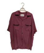 J.S HOMESTEADジャーナルスタンダード ホームステッド）の古着「オープンカラーシャツ」｜ボルドー