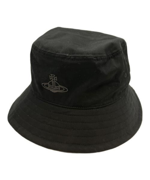 Vivienne Westwood（ヴィヴィアンウエストウッド）Vivienne Westwood (ヴィヴィアンウエストウッド) オーガニックコットン ツイルバケットハット ブラックの古着・服飾アイテム