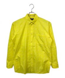 BALENCIAGA（バレンシアガ）の古着「All Over Logo Button Down Shirt」｜イエロー