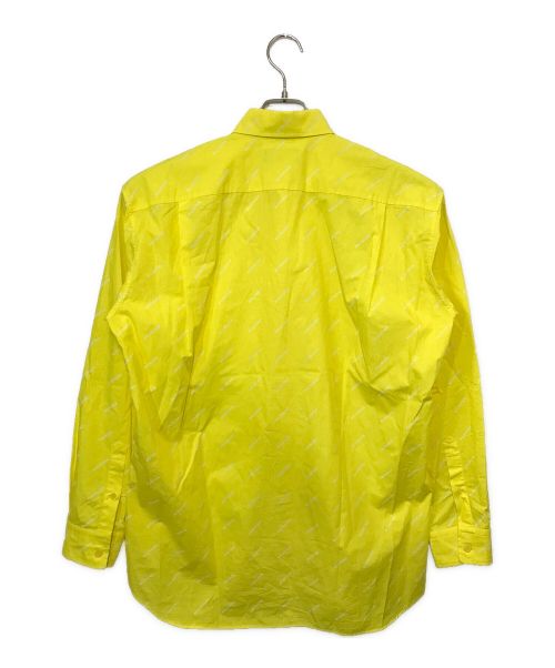BALENCIAGA（バレンシアガ）BALENCIAGA (バレンシアガ) All Over Logo Button Down Shirt イエロー サイズ:36の古着・服飾アイテム