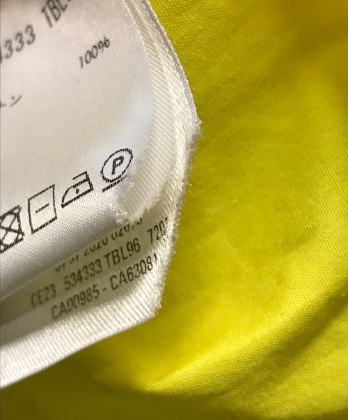 BALENCIAGA（バレンシアガ）BALENCIAGA (バレンシアガ) All Over Logo Button Down Shirt イエロー サイズ:36の古着・服飾アイテム