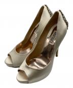 badgley mischkaバッジェリーミシュカ）の古着「バックビジューハイヒールパンプス」｜ベージュ