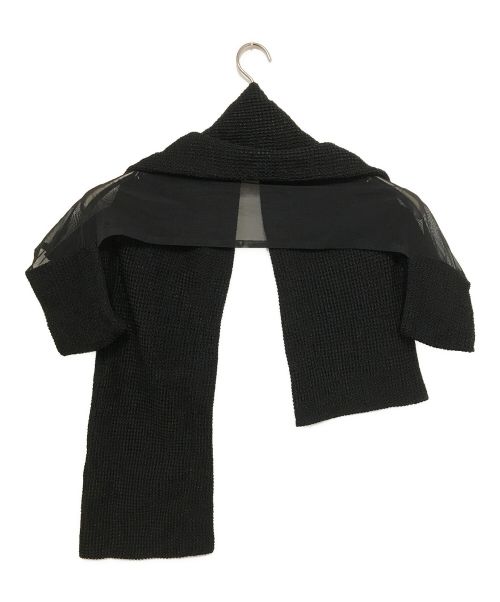 yohji yamamoto+noir（ヨウジヤマモトプリュスノアール）yohji yamamoto+noir (ヨウジヤマモトプリュスノアール) ショートボレロカーディガン ブラック サイズ:3の古着・服飾アイテム