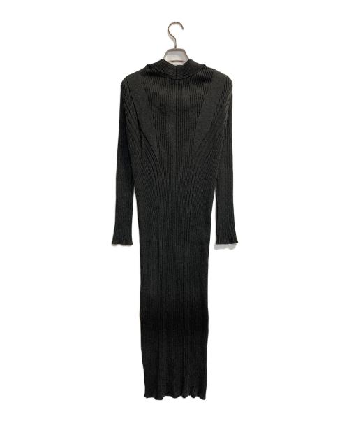 STUDIOUS（ステュディオス）STUDIOUS (ステュディオス) デザインネックニットドレス グレー サイズ:1の古着・服飾アイテム