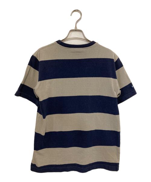 BARBARIAN（バーバリアン）BARBARIAN (バーバリアン) ボーダーカットソー ネイビー×ベージュ サイズ:Ｓの古着・服飾アイテム