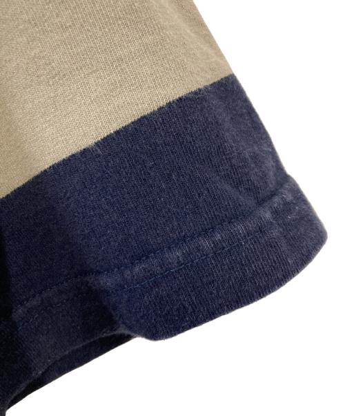 BARBARIAN（バーバリアン）BARBARIAN (バーバリアン) ボーダーカットソー ネイビー×ベージュ サイズ:Ｓの古着・服飾アイテム