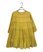 ne quittez pasヌキテパ）の古着「ティアードワンピース」｜イエロー