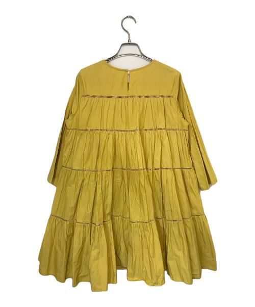 ne quittez pas（ヌキテパ）ne quittez pas (ヌキテパ) ティアードワンピース イエロー サイズ:不明の古着・服飾アイテム