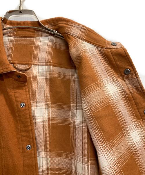LACOSTE（ラコステ）LACOSTE (ラコステ) リバーシブルフランネルシャツ ホワイト×ブラウン サイズ:Ｍの古着・服飾アイテム
