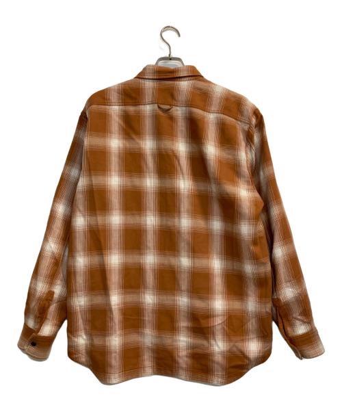 LACOSTE（ラコステ）LACOSTE (ラコステ) リバーシブルフランネルシャツ ホワイト×ブラウン サイズ:Ｍの古着・服飾アイテム