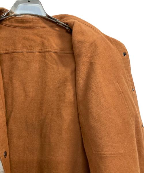 LACOSTE（ラコステ）LACOSTE (ラコステ) リバーシブルフランネルシャツ ホワイト×ブラウン サイズ:Ｍの古着・服飾アイテム