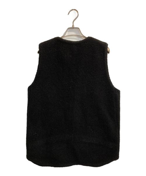 JACKMAN（ジャックマン）JACKMAN (ジャックマン) リバーシブルボアベスト ブラック×グレー サイズ:Ⅼの古着・服飾アイテム