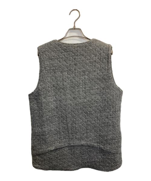 JACKMAN（ジャックマン）JACKMAN (ジャックマン) リバーシブルボアベスト ブラック×グレー サイズ:Ⅼの古着・服飾アイテム