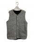 JACKMAN（ジャックマン）の古着「リバーシブルボアベスト」｜ブラック×グレー