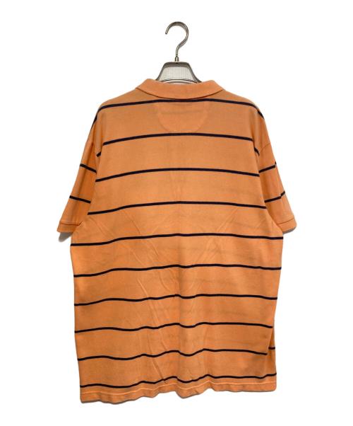CHAPS（チャップス）CHAPS (チャップス) ボーダーポロシャツ ネイビー×オレンジ サイズ:XLの古着・服飾アイテム