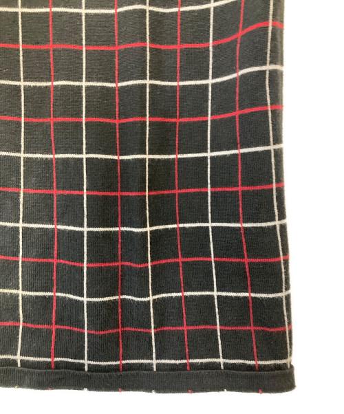 BURBERRY BLACK LABEL（バーバリーブラックレーベル）BURBERRY BLACK LABEL (バーバリーブラックレーベル) ニットポロシャツ レッド×ブラック サイズ:２の古着・服飾アイテム