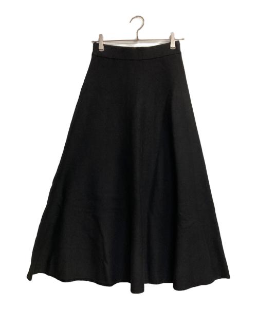 SLOBE IENA（スローブ イエナ）SLOBE IENA (スローブ イエナ) ミラノリブニットフレアスカート ブラック サイズ:ＦＲＥＥの古着・服飾アイテム