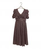 HER LIP TOハーリップトゥ）の古着「Roseraie Long Dress」｜ブラウン×ベージュ