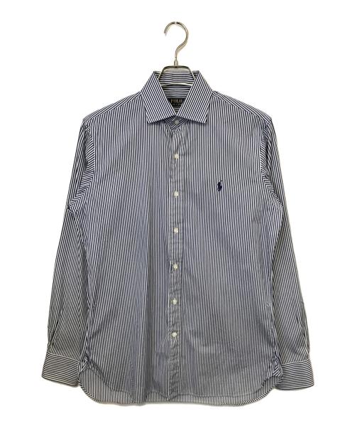 POLO RALPH LAUREN（ポロ・ラルフローレン）POLO RALPH LAUREN (ポロ・ラルフローレン) ストライプシャツ ホワイト×ブルー サイズ:15の古着・服飾アイテム