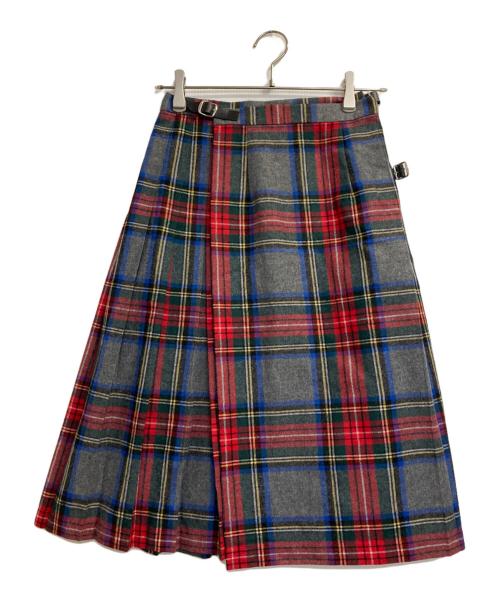 O'NEIL OF DUBLIN（オニールオブダブリン）O'NEIL OF DUBLIN (オニールオブダブリン) チェックラップスカート レッド サイズ:36の古着・服飾アイテム