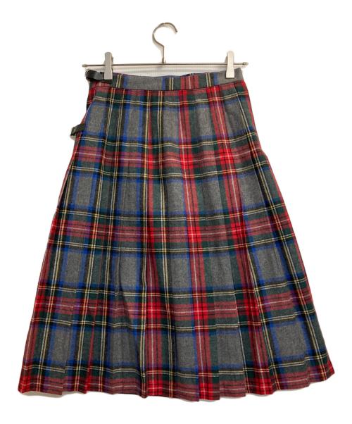 O'NEIL OF DUBLIN（オニールオブダブリン）O'NEIL OF DUBLIN (オニールオブダブリン) チェックラップスカート レッド サイズ:36の古着・服飾アイテム