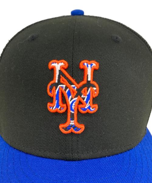 New Era（ニューエラ）New Era (ニューエラ) SHEA STADIUMメッシュキャップ ブラック×ブルー サイズ:7 1/2-59.6cmの古着・服飾アイテム