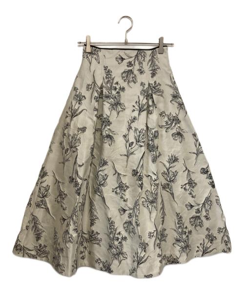 Mystrada（マイストラーダ）Mystrada (マイストラーダ) ジャガードスカート アイボリー サイズ:34の古着・服飾アイテム