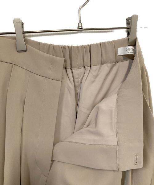 HER LIP TO（ハーリップトゥ）HER LIP TO (ハーリップトゥ) SoHo Wide-Leg Pants ベージュ サイズ:Ｍの古着・服飾アイテム