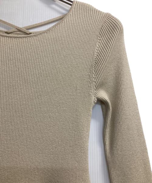 Apuweiser-riche（アプワイザーリッシェ）Apuweiser-riche (アプワイザーリッシェ) シアーティアードドッキングワンピース ベージュ サイズ:2の古着・服飾アイテム