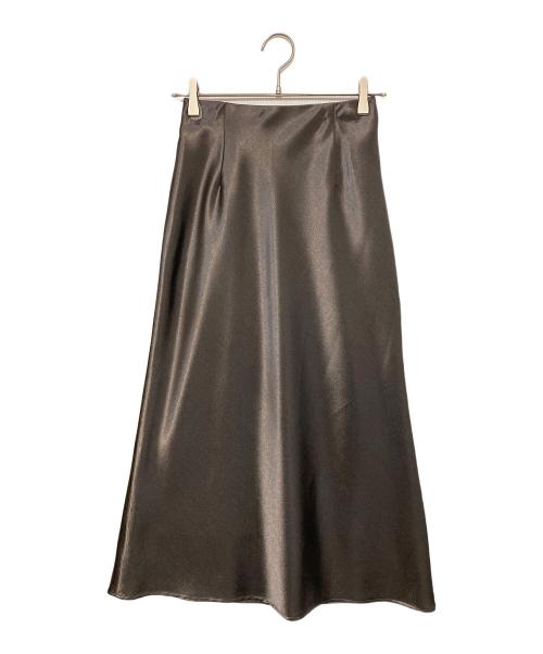 ARPEGE STORY（アルページュストーリー）Arpege story (アルページュストーリー) サテンスカート ブラウン サイズ:1の古着・服飾アイテム