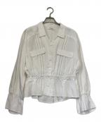 HER LIP TOハーリップトゥ）の古着「Lace Trimming Cotton Blouse」｜ホワイト