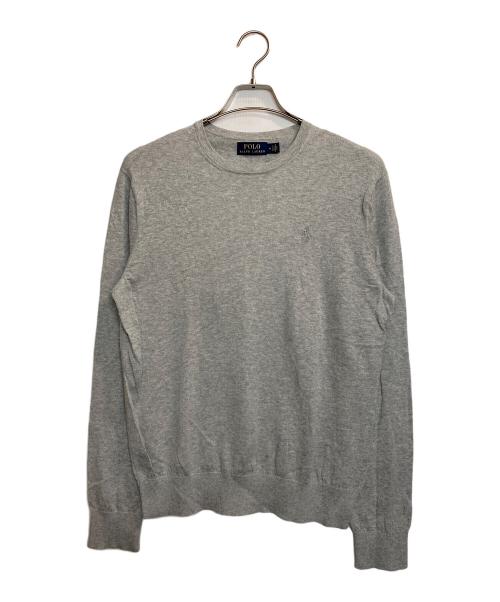 POLO RALPH LAUREN（ポロ・ラルフローレン）POLO RALPH LAUREN (ポロ・ラルフローレン) カシミヤ混ニット グレー サイズ:Mの古着・服飾アイテム