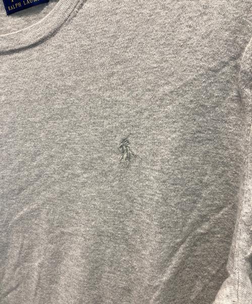 POLO RALPH LAUREN（ポロ・ラルフローレン）POLO RALPH LAUREN (ポロ・ラルフローレン) カシミヤ混ニット グレー サイズ:Mの古着・服飾アイテム