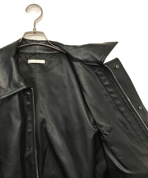 WYM LIDNM（ウィム バイ リドム）WYM LIDNM (ウィム バイ リドム) ARTIFICIAL GRAIN MILITARY BLOUSON ブラック サイズ:Sの古着・服飾アイテム