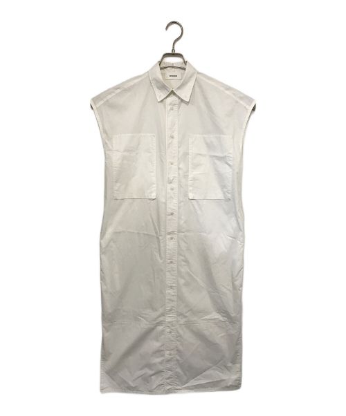 MIESROHE（ミースロエ）MIESROHE (ミースロエ) ハイカウントタイプライターシャツワンピース ホワイトの古着・服飾アイテム