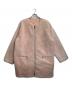 MSGM（エムエスジーエム）の古着「ノーカラーボアコート」｜ピンク