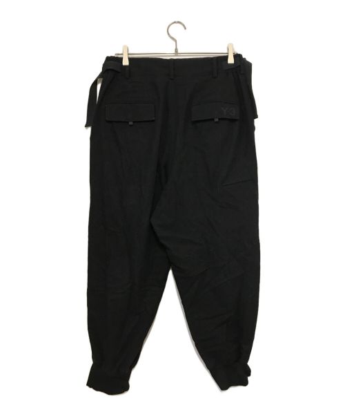 Y-3（ワイスリー）Y-3 (ワイスリー) タックウールジョガーパンツ ブラック サイズ:Sの古着・服飾アイテム