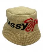 stussyステューシー）の古着「Sport Knit Bucket Hat」｜カーキ