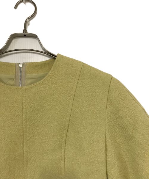 Mila Owen（ミラオーウェン）Mila Owen (ミラオーウェン) 構築袖ボリュームトップス×パンツ Set UP イエロー サイズ:1の古着・服飾アイテム