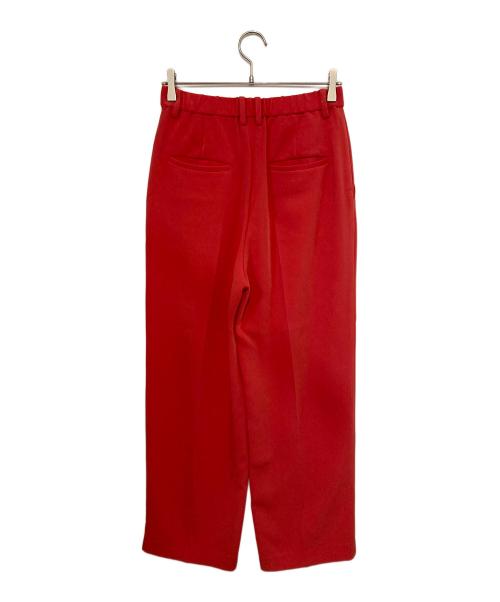 BEAUTY&YOUTH（ビューティーアンドユース）BEAUTY&YOUTH (ビューティーアンドユース) ダブルクロスタックワイド ストレートパンツ レッド サイズ:Ⅼの古着・服飾アイテム