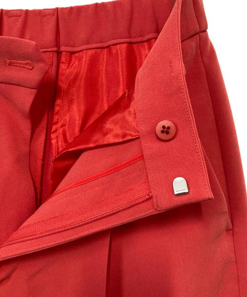 BEAUTY&YOUTH（ビューティーアンドユース）BEAUTY&YOUTH (ビューティーアンドユース) ダブルクロスタックワイド ストレートパンツ レッド サイズ:Ⅼの古着・服飾アイテム