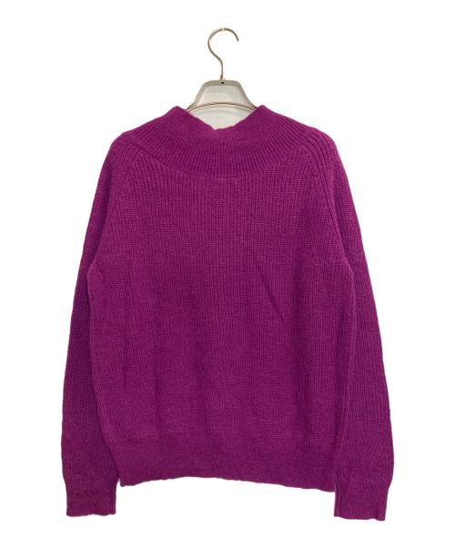 NOMBRE IMPAIR（ノンブルアンペール）NOMBRE IMPAIR (ノンブルアンペール) アルパカ混片畦 VネックP/O パープル サイズ:Fの古着・服飾アイテム