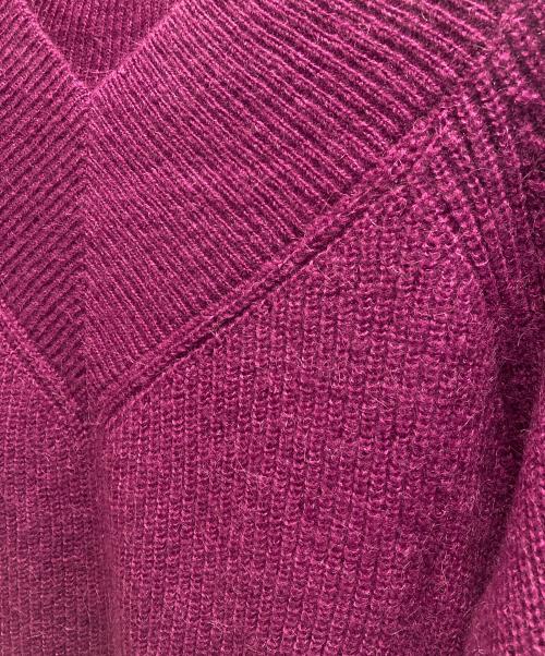 NOMBRE IMPAIR（ノンブルアンペール）NOMBRE IMPAIR (ノンブルアンペール) アルパカ混片畦 VネックP/O パープル サイズ:Fの古着・服飾アイテム