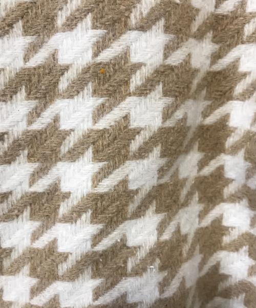 melt the lady（メルトザレディ）melt the lady (メルトザレディ) 千鳥柄ボリューム袖コート ベージュ×ホワイト サイズ:-の古着・服飾アイテム