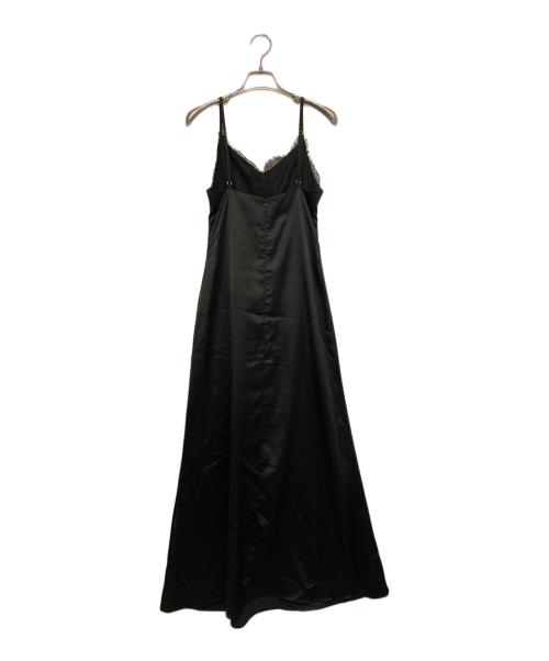 melt the lady（メルトザレディ）melt the lady (メルトザレディ) サテンキャミソールワンピース ブラック サイズ:Fの古着・服飾アイテム