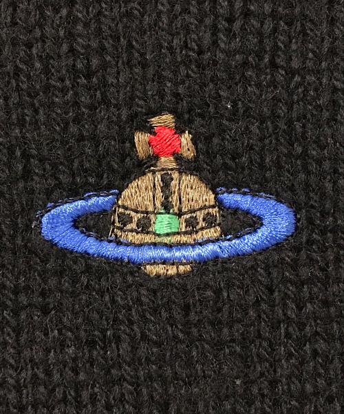 Vivienne Westwood man（ヴィヴィアン ウェストウッド マン）Vivienne Westwood man (ヴィヴィアン ウェストウッド マン) オーブ刺繍ウールニットパーカー ブラック サイズ:不明の古着・服飾アイテム