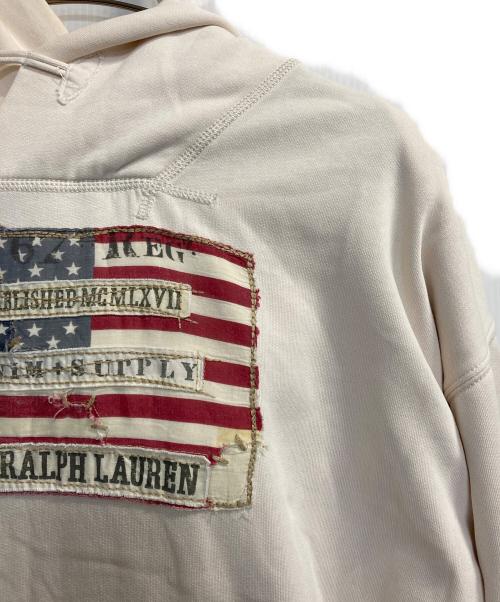 Denim & Supply Ralph Lauren（デニム＆サプライ ラルフローレン）Denim & Supply Ralph Lauren (デニム＆サプライ ラルフローレン) 星条旗パッチプルオーバーパーカー アイボリー サイズ:Ｍの古着・服飾アイテム