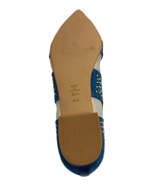 DIANA（ダイアナ）DIANA (ダイアナ) メッシュスタッズパンプス ブルー サイズ:22 1/2の古着・服飾アイテム