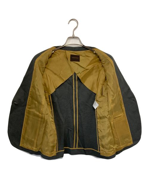 TOMORROW LAND（トゥモローランド）TOMORROW LAND (トゥモローランド) カルゼサーキュラーノーカラージャケット グレー サイズ:Sの古着・服飾アイテム