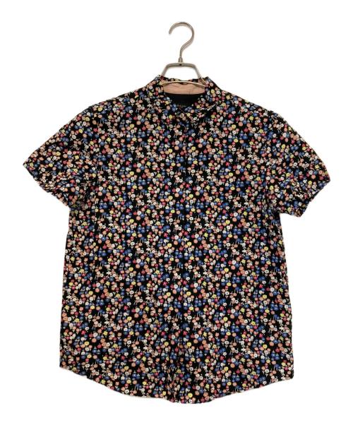Paul Smith BLACK（ポールスミスブラック）Paul Smith BLACK (ポールスミスブラック) フラワープリントシャツ ブラック サイズ:Ｌの古着・服飾アイテム